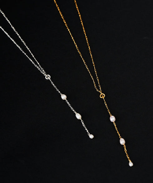 SV925 Drop Pearlネックレス LAPUIS