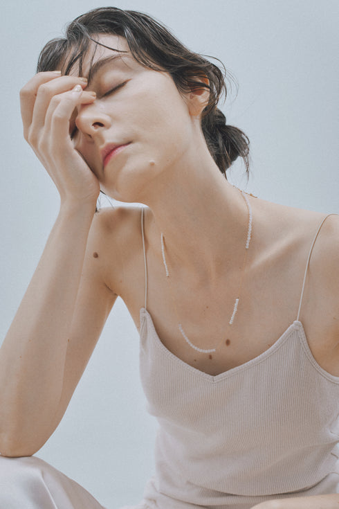 Natural stone chain necklace