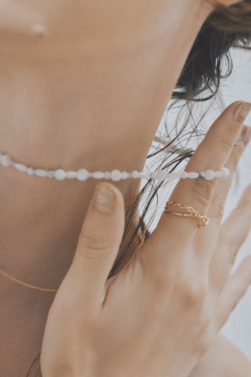 Natural stone Double necklace