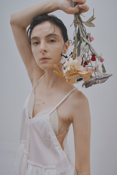 LOVECO bouquet blue check & white