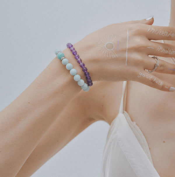 Power stone bracelet PUPLE