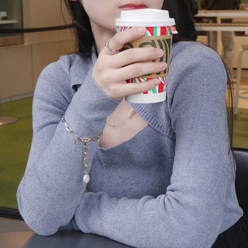 Natural stone chain bracelet