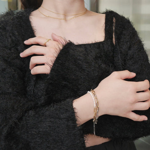 Natural stone chain MIX bracelet