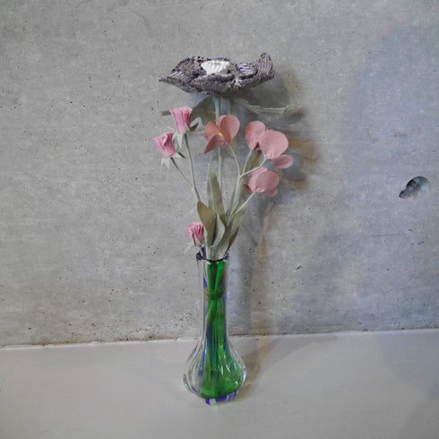 LOVECO bouquet blue check & pink