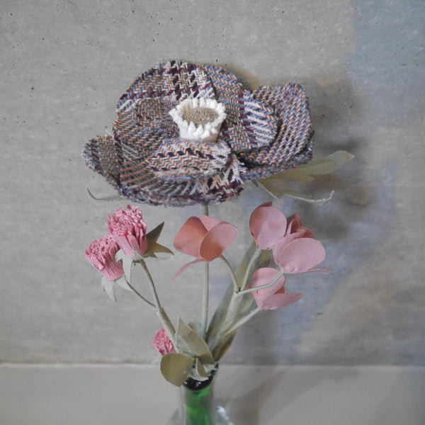 LOVECO bouquet blue check & pink