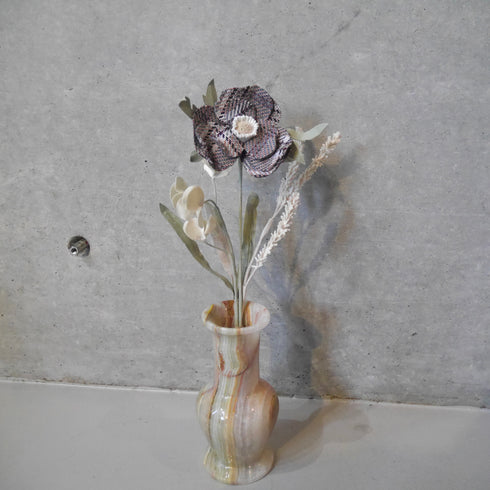 LOVECO bouquet blue check & white