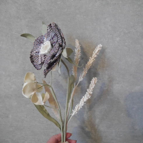 LOVECO bouquet blue check & white