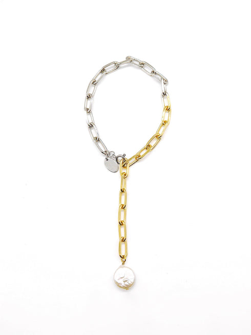 Natural stone chain bracelet