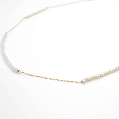 Natural stone chain necklace