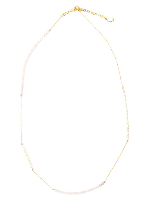 Natural stone chain necklace