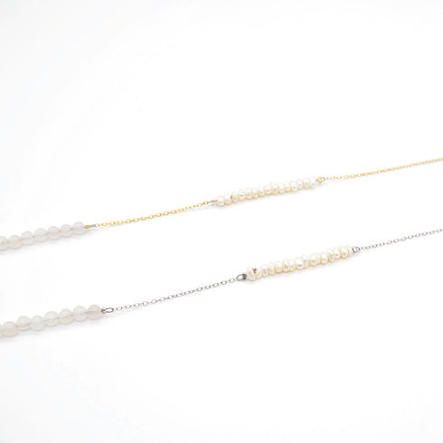 Natural stone chain necklace