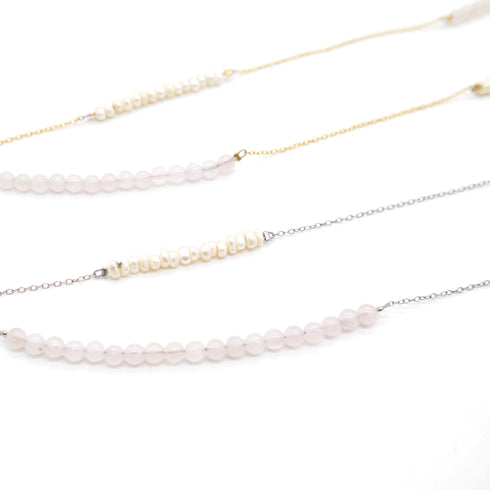 Natural stone chain necklace