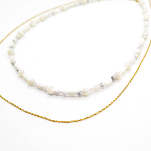 Natural stone Double necklace