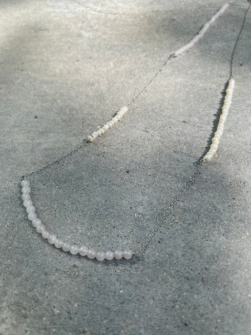 Natural stone chain necklace